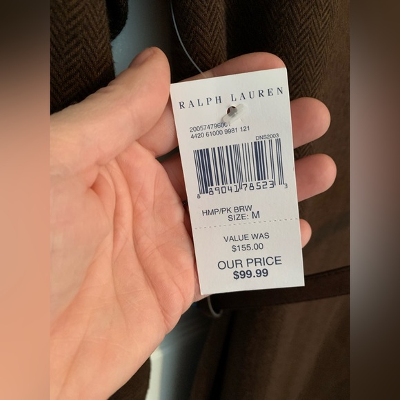 Lauren by Ralph Lauren brown herringbone belted dress - Picture 6 of 12